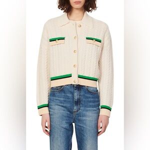 Sandro Idriss Cable Knit Cardigan size 1